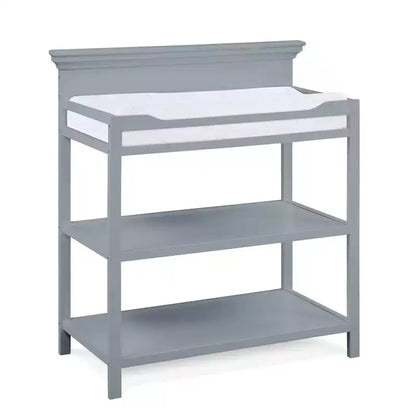 Table à langer universelle Whisen, s'adapte à tous les styles de crèche, barrières 4 côtés et design polyvalent - Gris