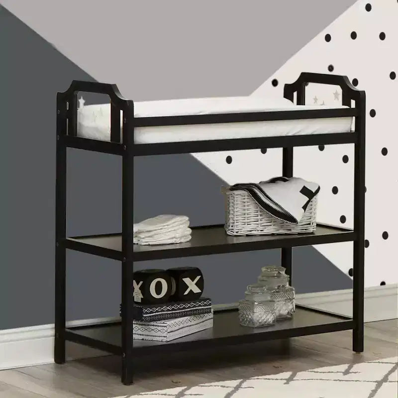Whisen Baby Changing Table, Safe, Crib-Coordinating & Long-Lasting Versatility - Black