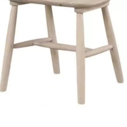 Lot de 2 chaises de salle à manger Royal Hampton, dossier à barreaux, pieds fuselés, bois de chêne blanc