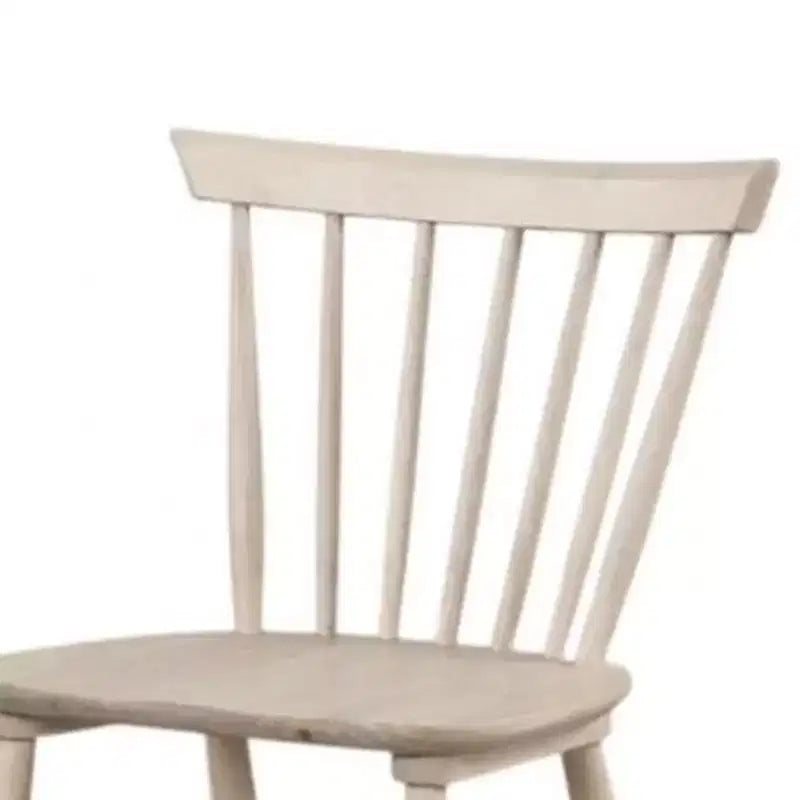 Lot de 2 chaises de salle à manger Royal Hampton, dossier à barreaux, pieds fuselés, bois de chêne blanc