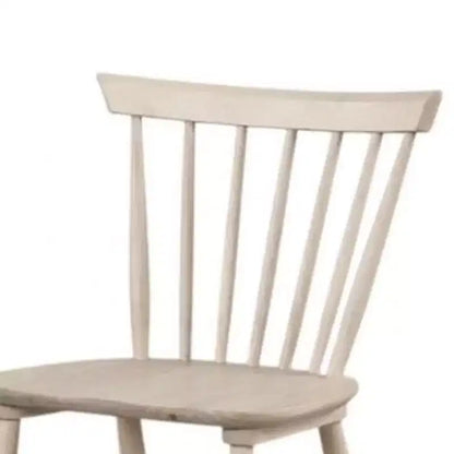 Lot de 2 chaises de salle à manger Royal Hampton, dossier à barreaux, pieds fuselés, bois de chêne blanc