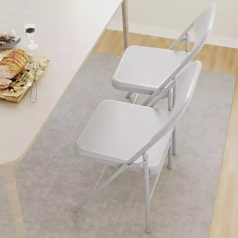 Coolmee Lot de 4 chaises pliantes en métal, ensemble de 4 chaises pliantes portables avec cadre entièrement en acier, pliables et empilables pour le bureau, la maison et l'extérieur