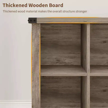 Étagère de rangement à 9 cubes, bibliothèque horizontale de style ferme à 4 niveaux, bibliothèque de rangement en bois de 95 cm pour entrée, longues étagères basses pour chambre.
