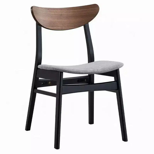 Chaise de salle à manger Royal Hampton (lot de 2), assise en lin gris, noir scandinave