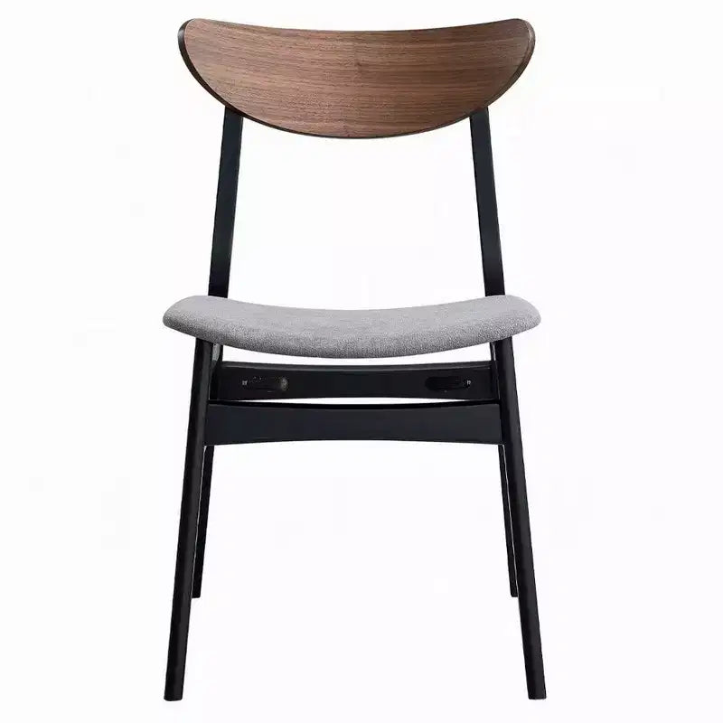 Chaise de salle à manger Royal Hampton (lot de 2), assise en lin gris, noir scandinave