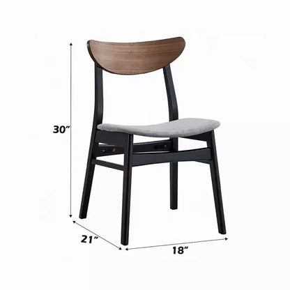 Chaise de salle à manger Royal Hampton (lot de 2), assise en lin gris, noir scandinave