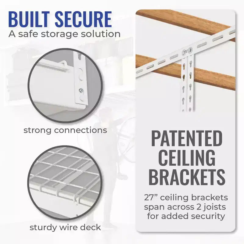 Support de rangement de garage suspendu SafeRacks 4x8