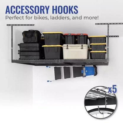 Support de rangement de garage suspendu SafeRacks 4x8