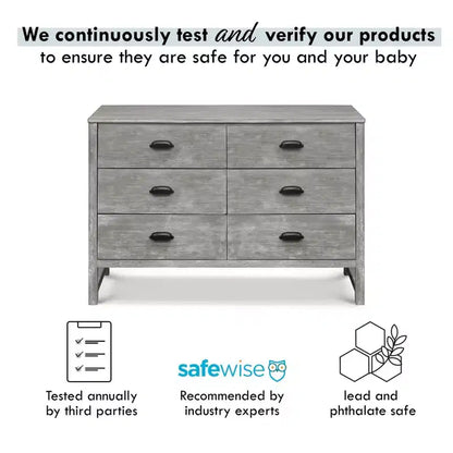Commode double à 6 tiroirs daVinci Fairway