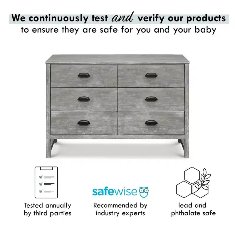 Commode double à 6 tiroirs daVinci Fairway