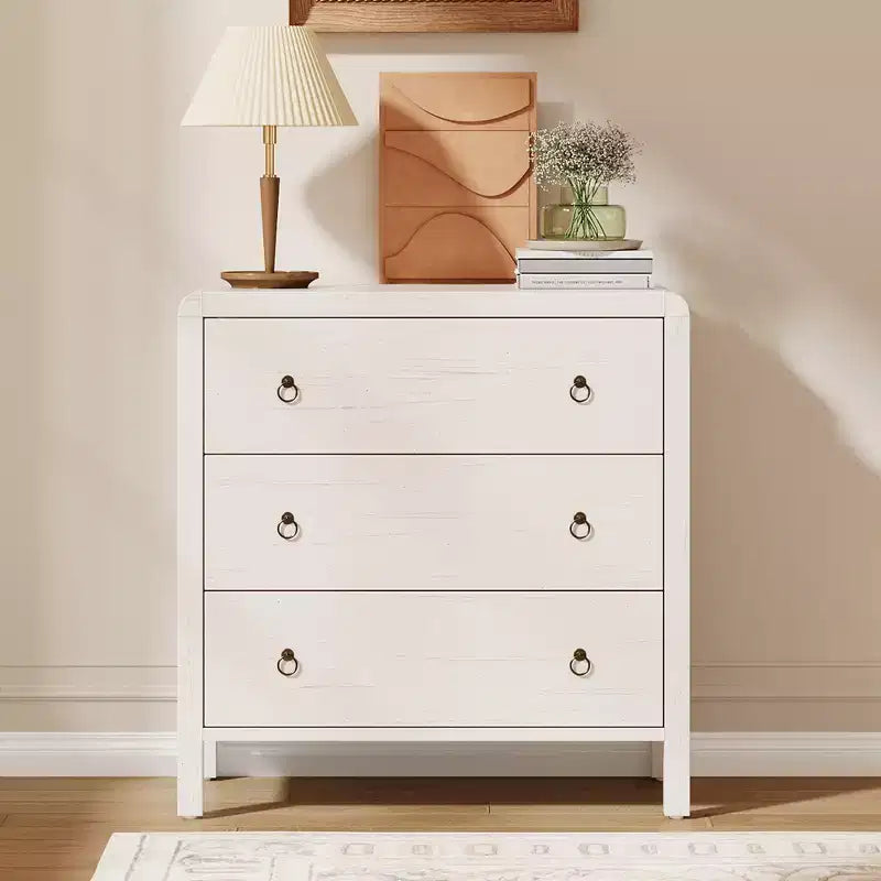 Commode galbée pour chambre à coucher, commode de rangement avec poignées en métal, armoire de rangement moderne en bois pour placard, salon