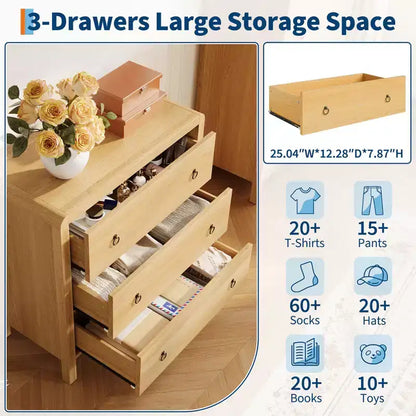Commode galbée pour chambre à coucher, commode de rangement avec poignées en métal, armoire de rangement moderne en bois pour placard, salon