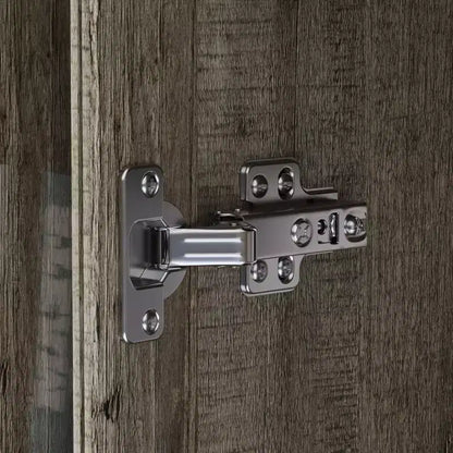 Bibliothèque Famapy avec portes en verre et 9 tiroirs, finition gris rustique : Étagères ajustables et grand espace de rangement pour bibliothèques organisées