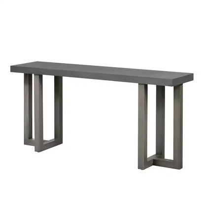 Console unique en bois au design géométrique, table d'entrée moderne en bois pour salon et entrée