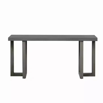Console unique en bois au design géométrique, table d'entrée moderne en bois pour salon et entrée
