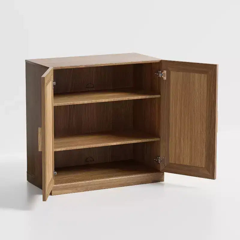 PexFix 31 Armoire d'appoint en bois, buffet moderne avec 2 portes et étagère réglable pour salon, salle à manger, entrée, naturel