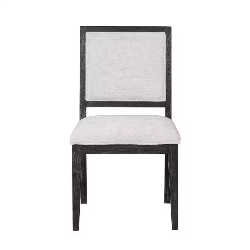 Lot de 2 chaises de salle à manger Royal Hampton, pieds de style fermier, hévéa noir