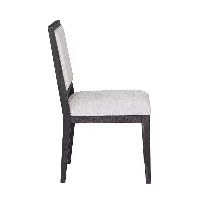 Lot de 2 chaises de salle à manger Royal Hampton, pieds de style fermier, hévéa noir
