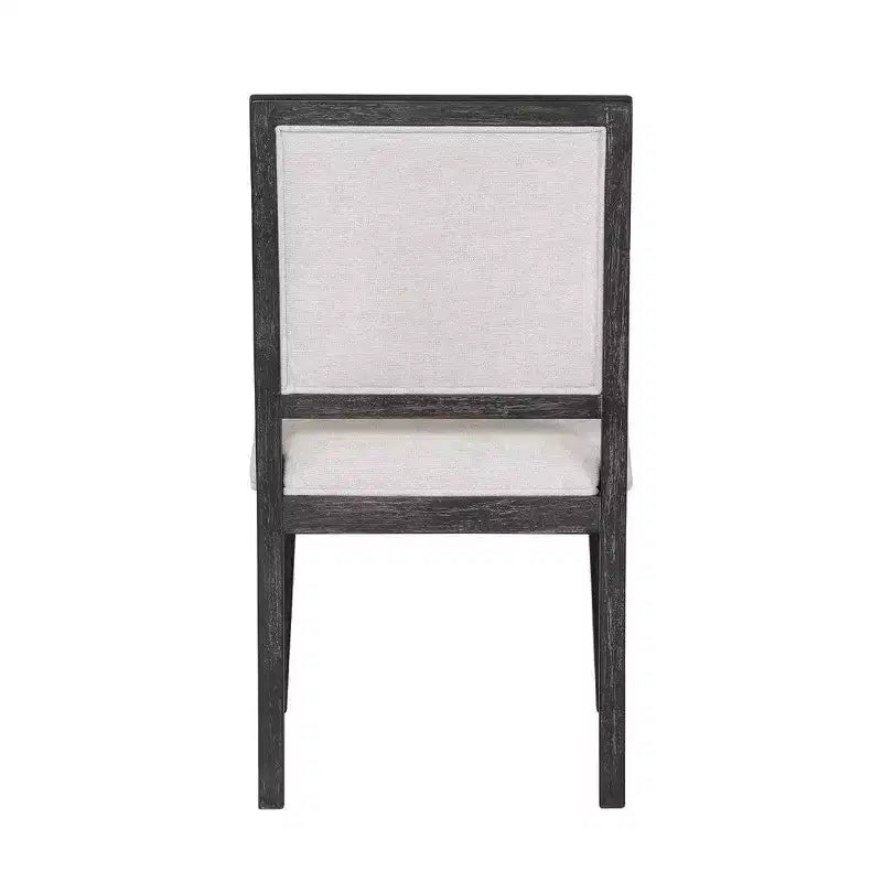 Lot de 2 chaises de salle à manger Royal Hampton, pieds de style fermier, hévéa noir