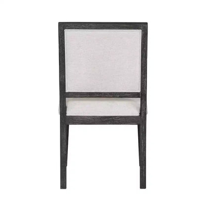 Lot de 2 chaises de salle à manger Royal Hampton, pieds de style fermier, hévéa noir