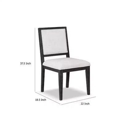 Lot de 2 chaises de salle à manger Royal Hampton, pieds de style fermier, hévéa noir