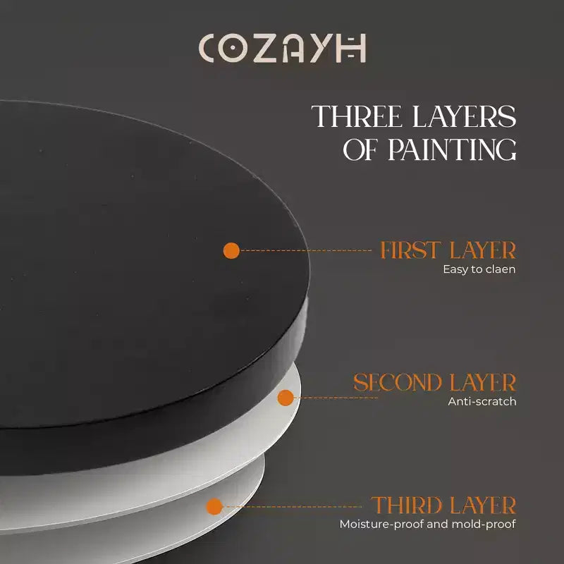 COZAYH Table d'appoint sur pied de ferme pour salon et chambres, noir, lot de 2