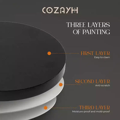 COZAYH Table d'appoint sur pied de ferme pour salon et chambres, noir, lot de 2