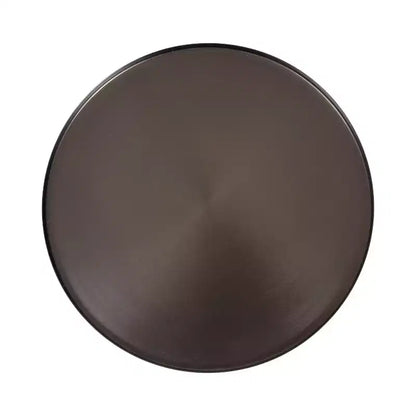 Table d'appoint Kate and Laurel Vanora en métal et marbre, 10x10x24, étain et noir