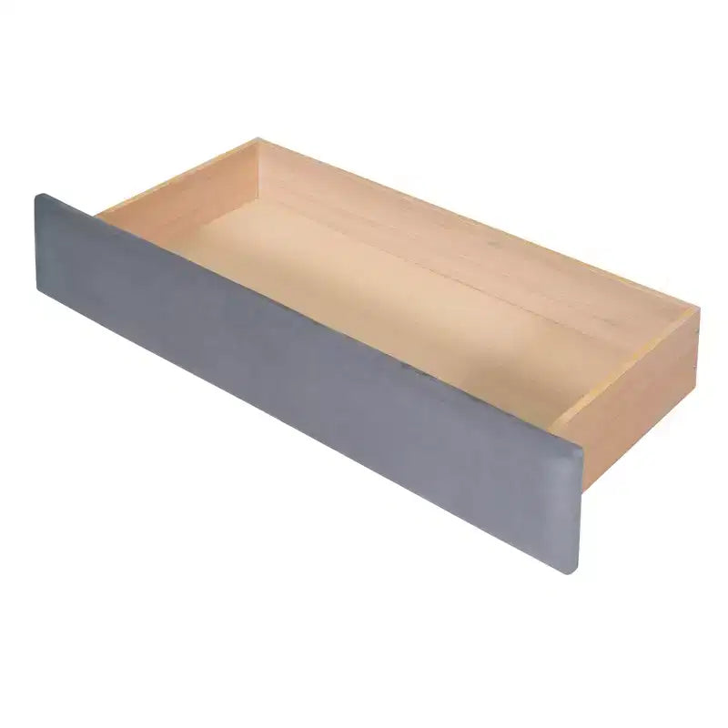 Lit de repos rembourré Luxystar, format jumeau, avec 2 tiroirs de rangement, accoudoirs et ports USB, lit de repos avec dossier capitonné pour le salon