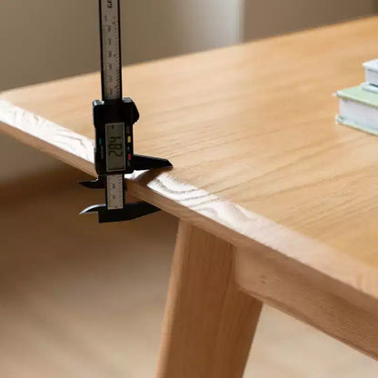 GDFStudio Isla Table à manger rectangulaire extensible en bois de chêne vieilli avec plateau à coins arrondis et glissière en métal