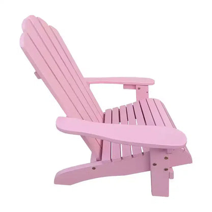 Chaise Adirondack Whisen, Bois dur de peuplier, Robuste et confortable, Montage facile pour patio/jardin