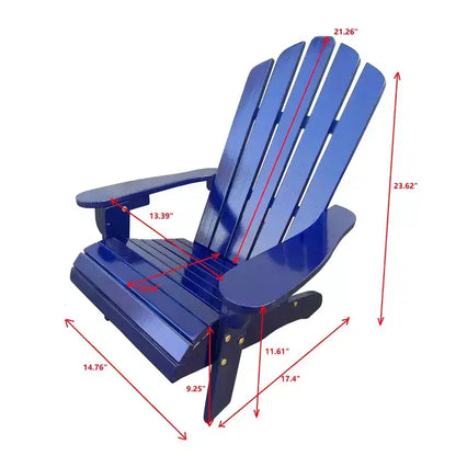 Chaise Adirondack Whisen, Bois dur de peuplier, Robuste et confortable, Montage facile pour patio/jardin