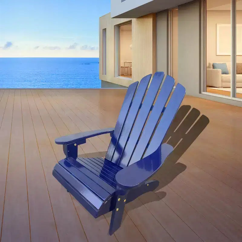 Whisen Adirondack Chair, Populus Hardwood, Sturdy & Comfortable, Easy Assembly for Patio/Garden