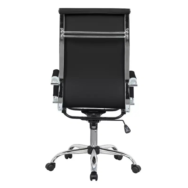 Chaise de bureau de direction HomeStock, hauteur réglable, 86 cm de haut, revêtement en similicuir gris, avec fonction pivotante