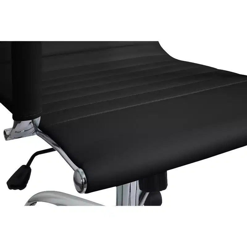 Chaise de bureau de direction HomeStock, hauteur réglable, 86 cm de haut, revêtement en similicuir gris, avec fonction pivotante
