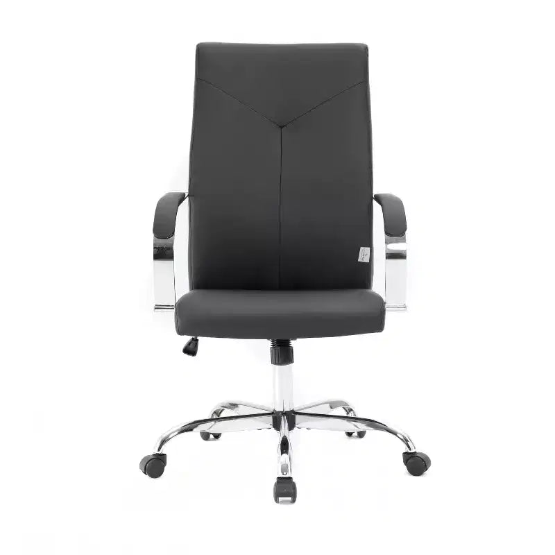 Chaise de bureau pivotante HomeStock de 33 po de hauteur réglable avec siège rembourré gris