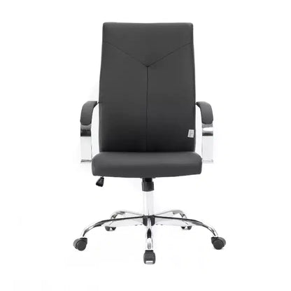 Chaise de bureau pivotante HomeStock de 33 po de hauteur réglable avec siège rembourré gris