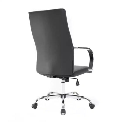Chaise de bureau pivotante HomeStock de 33 po de hauteur réglable avec siège rembourré gris