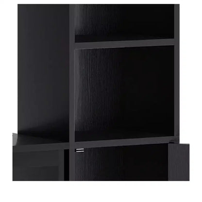 Meuble TV de ferme pour téléviseur de 65 pouces, centre de divertissement à LED avec rangement et prises de courant, meuble TV avec étagères pour salon