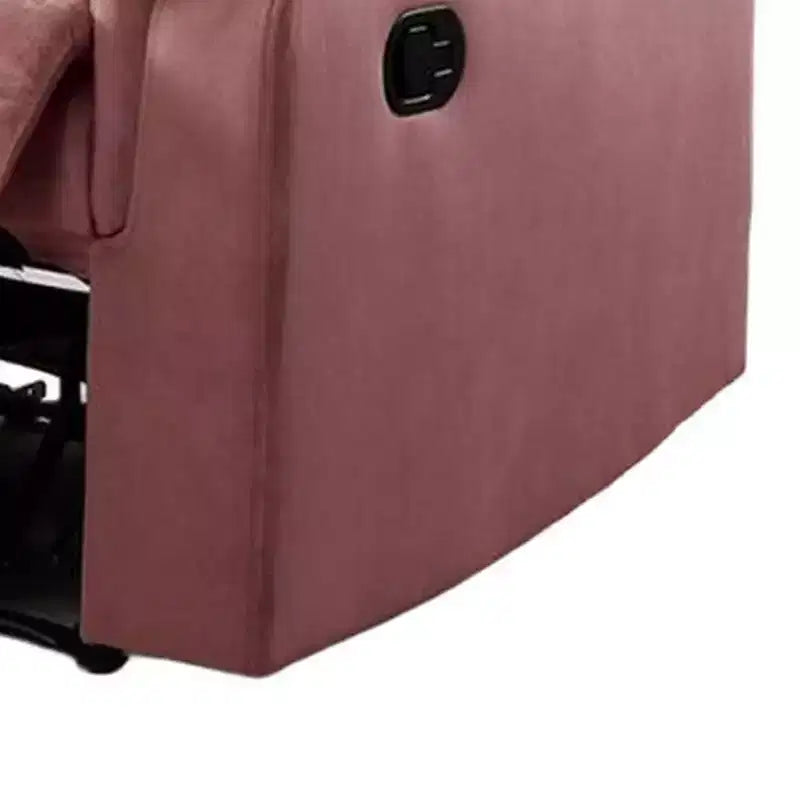 Fauteuil inclinable manuel Royal Hampton, velours rose capitonné