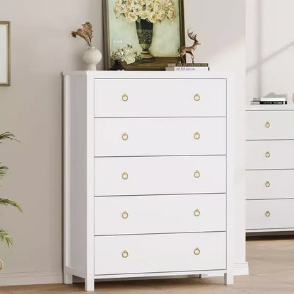 Commode de chambre à coucher, commode de rangement de 94 cm de haut pour placard avec 4 tiroirs, meuble de rangement pour vêtements pour chambre à coucher, salon