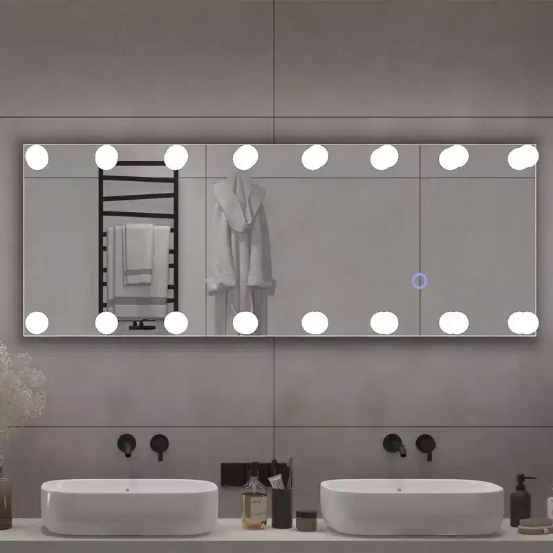 Miroir pleine longueur à angle droit avec support, miroir sur pied, cadre en alliage d'aluminium, peut être installé droit ou fixé au mur.