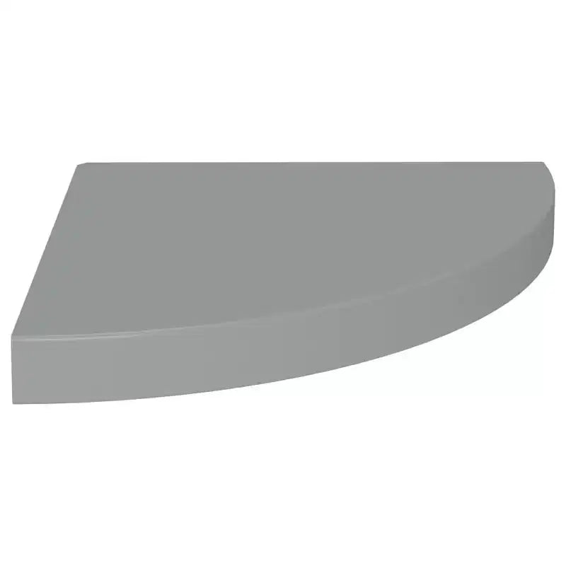 Lot de 2 étagères d'angle petites gris alvéolé MDF, métal