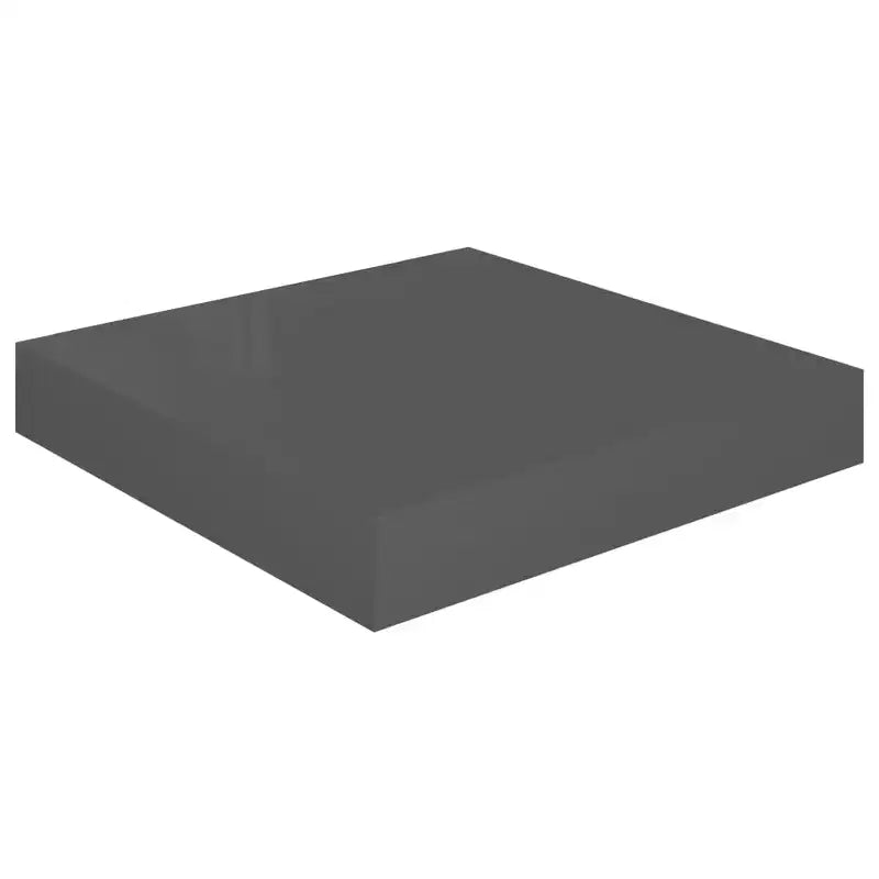 Étagère murale, lot de 2, gris brillant, nid d'abeille MDF, métal