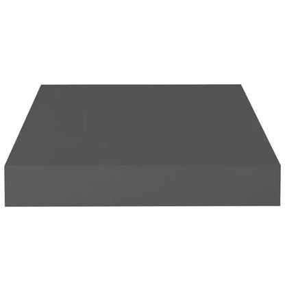 Étagère murale, lot de 2, gris brillant, nid d'abeille MDF, métal