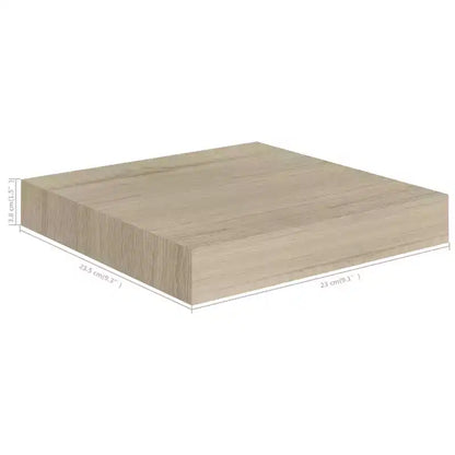 Ensemble de 2 étagères murales nid d'abeille en MDF chêne, métal 23,1 x 23,6 x 3,8 cm