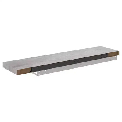 Étagère Murale Grise Nid d'Abeille MDF, métal 90 cm de long