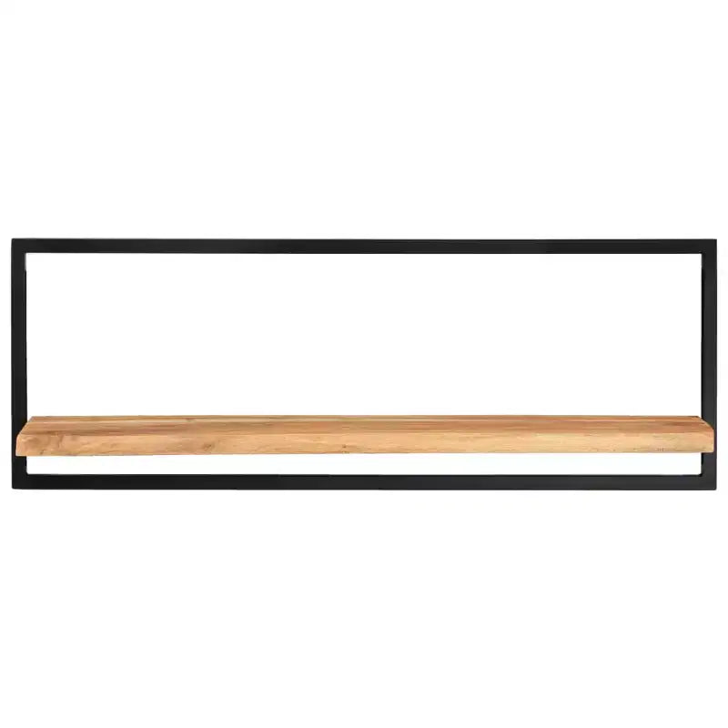Lot de 2 étagères murales en bois naturel et noir