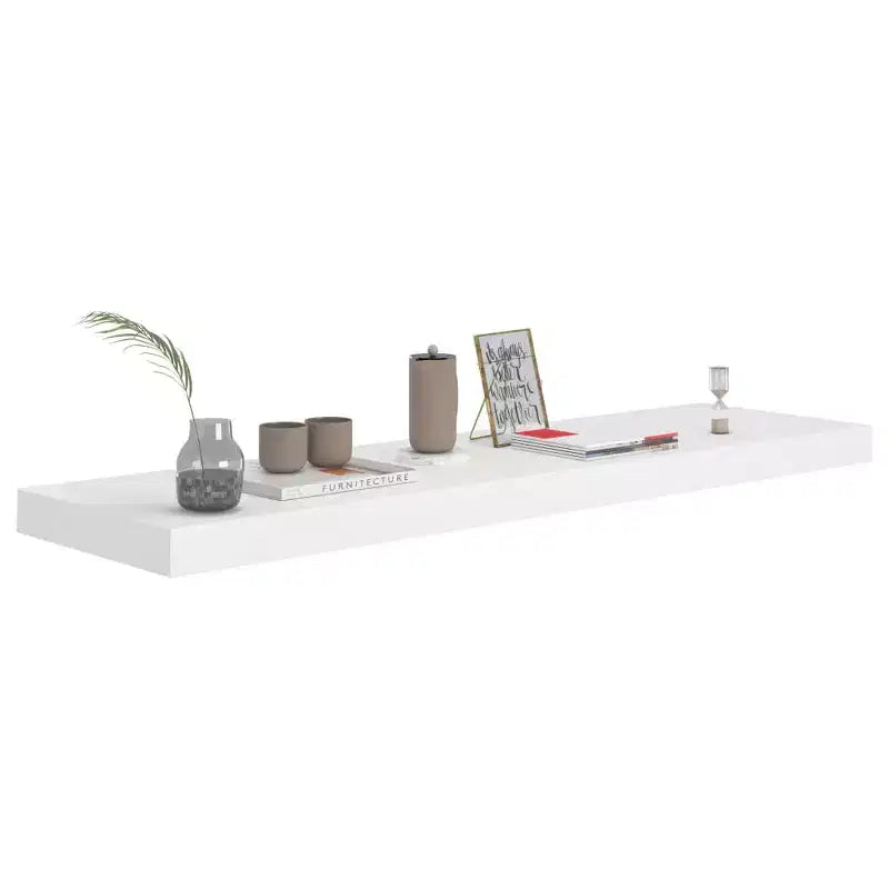 Étagère Murale Blanche Nid d'Abeille MDF 90 x 23,5 x 3,8 cm Fixation Murale
