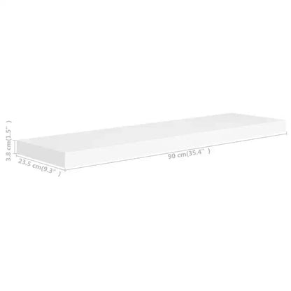 Étagère Murale Blanche Nid d'Abeille MDF 90 x 23,5 x 3,8 cm Fixation Murale